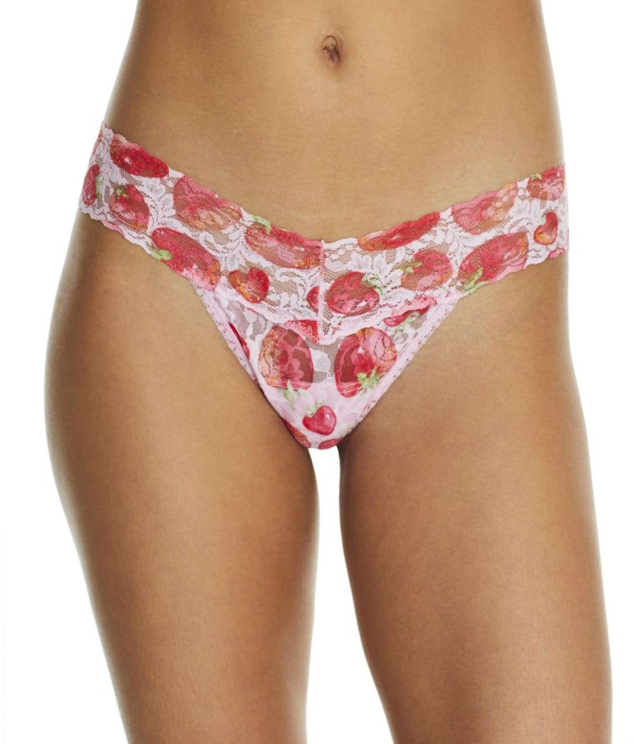 Hanky Panky Panties * | Strawberry Fields Original Rise Thong Cheap Hanky Panky Pink Multi