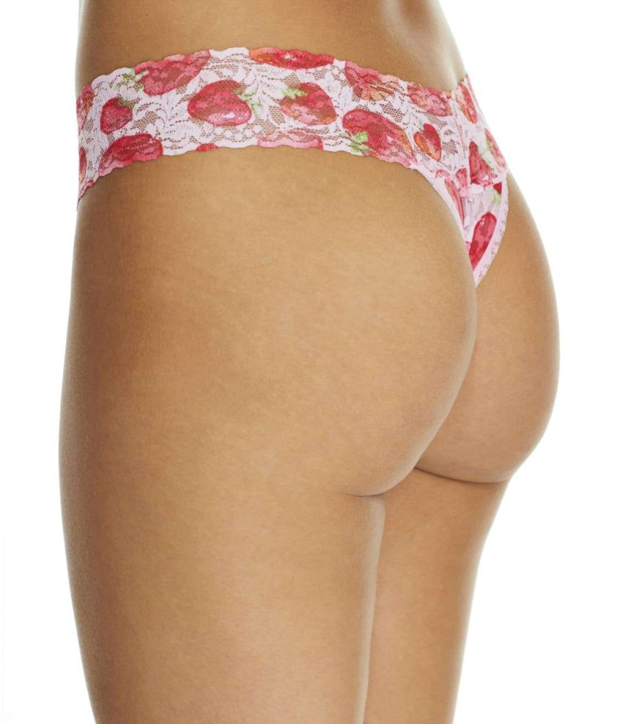 Hanky Panky Panties * | Strawberry Fields Original Rise Thong Cheap Hanky Panky Pink Multi