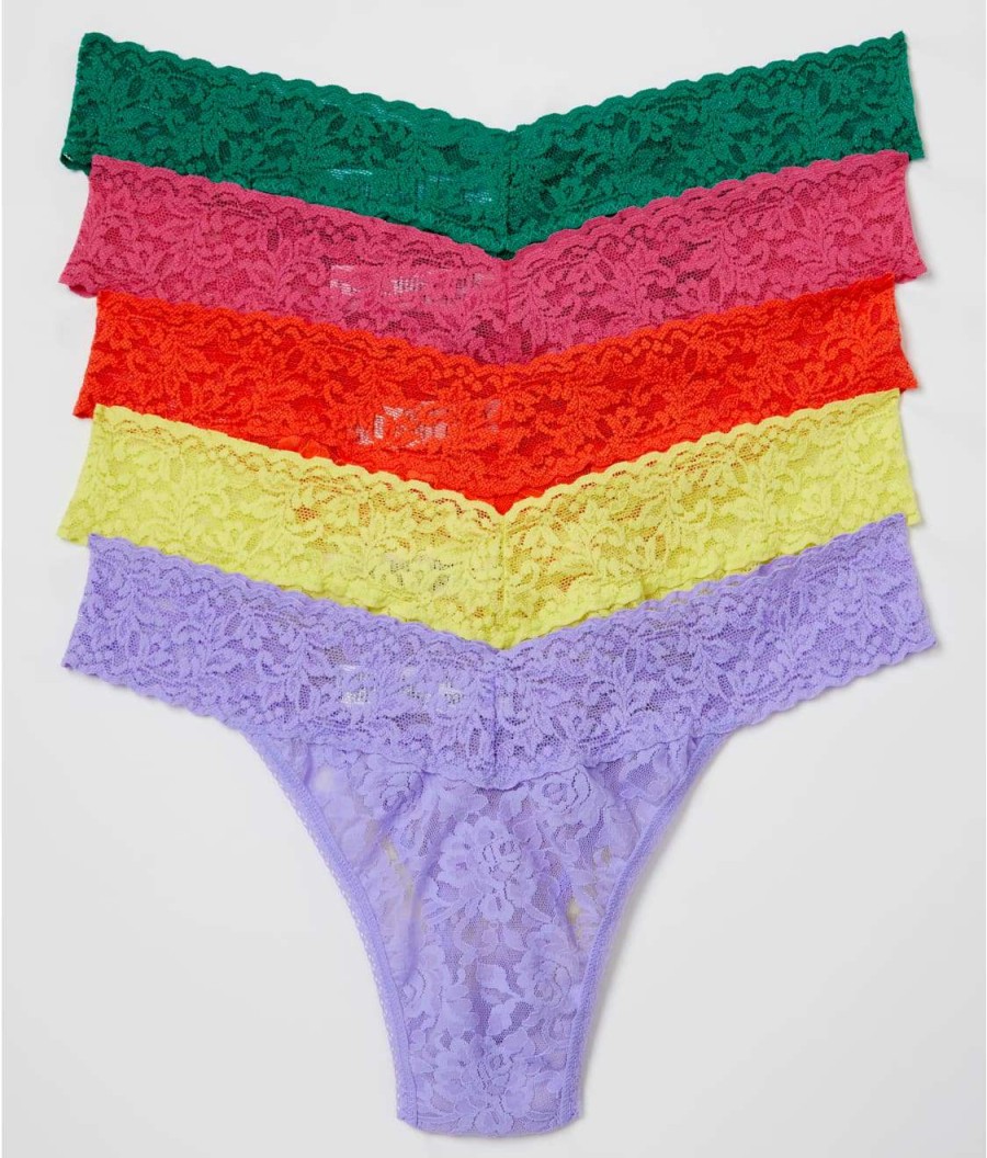 Hanky Panky Panties * | Signature Lace Original Rise Thong Fashion 5-Pack Sales Hanky Panky