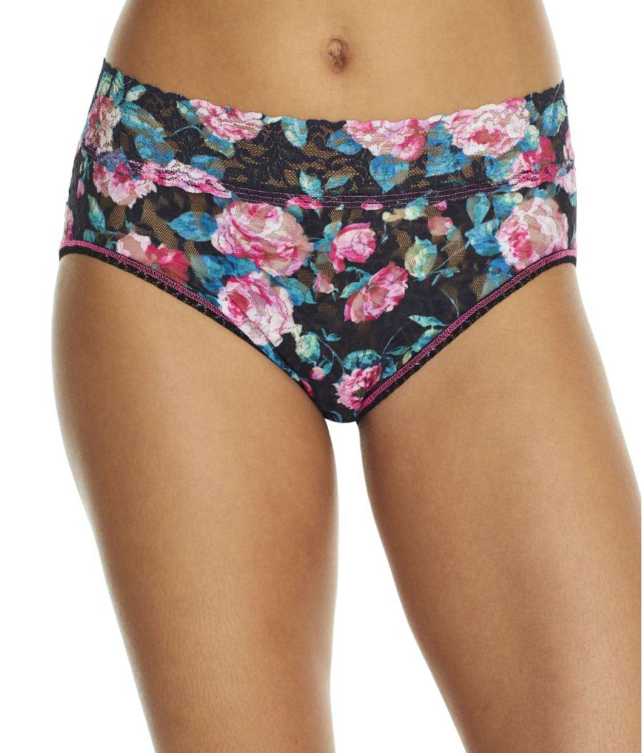 Hanky Panky Panties * | Damascus French Brief Online Hanky Panky Black Floral