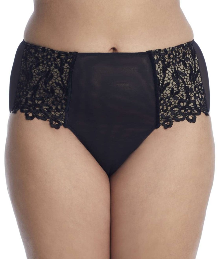 Panties * | Dahlia Hi-Cut Full Brief Cheap Dita Von Teese Black