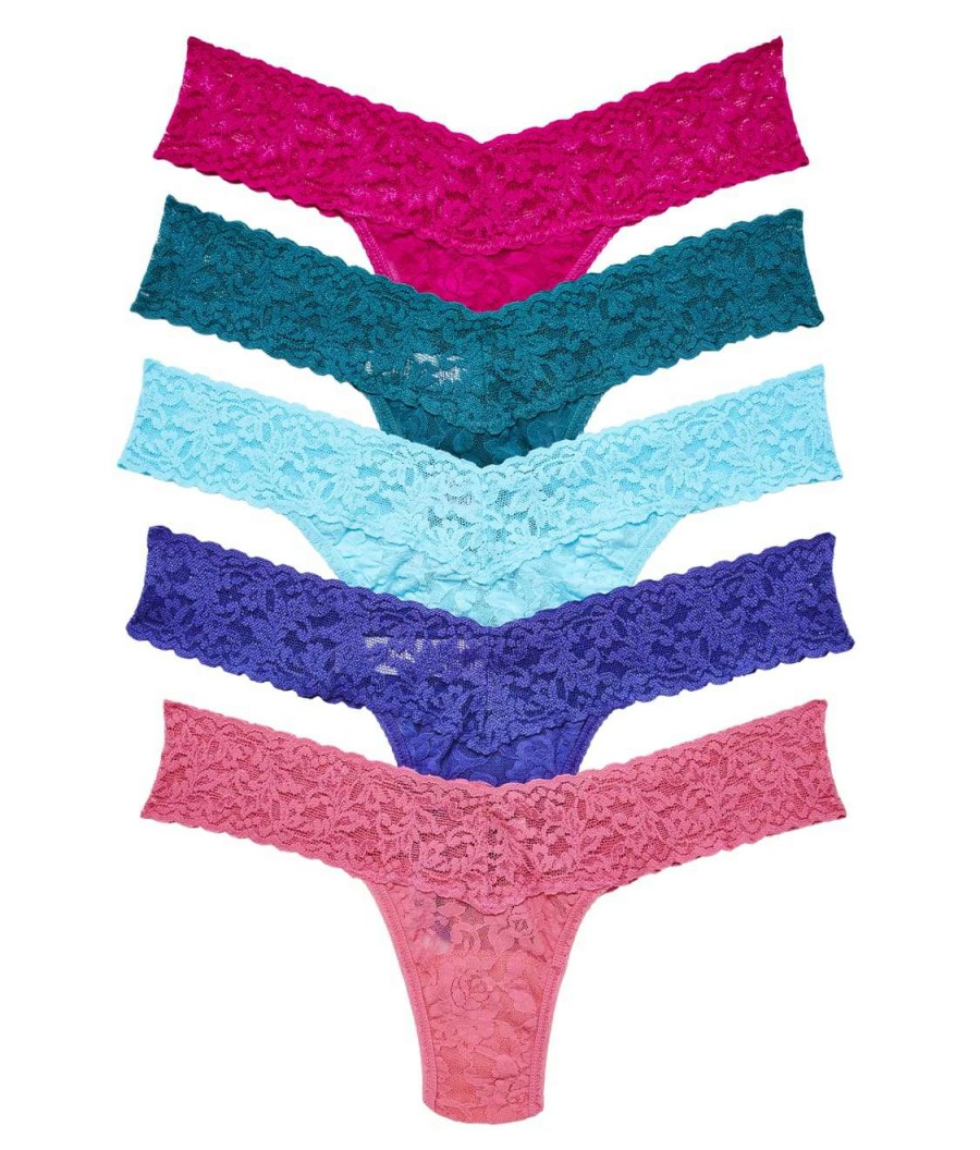 Hanky Panky Panties * | Signature Lace Original Rise Thong 5-Pack Sales Hanky Panky Assorted Brights